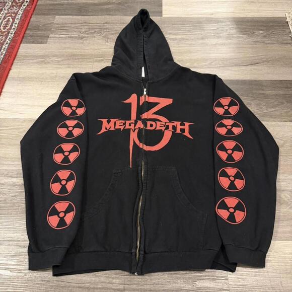 megadeth thirteen zip up hoodie 2012 M/L - Picture 3 of 7
